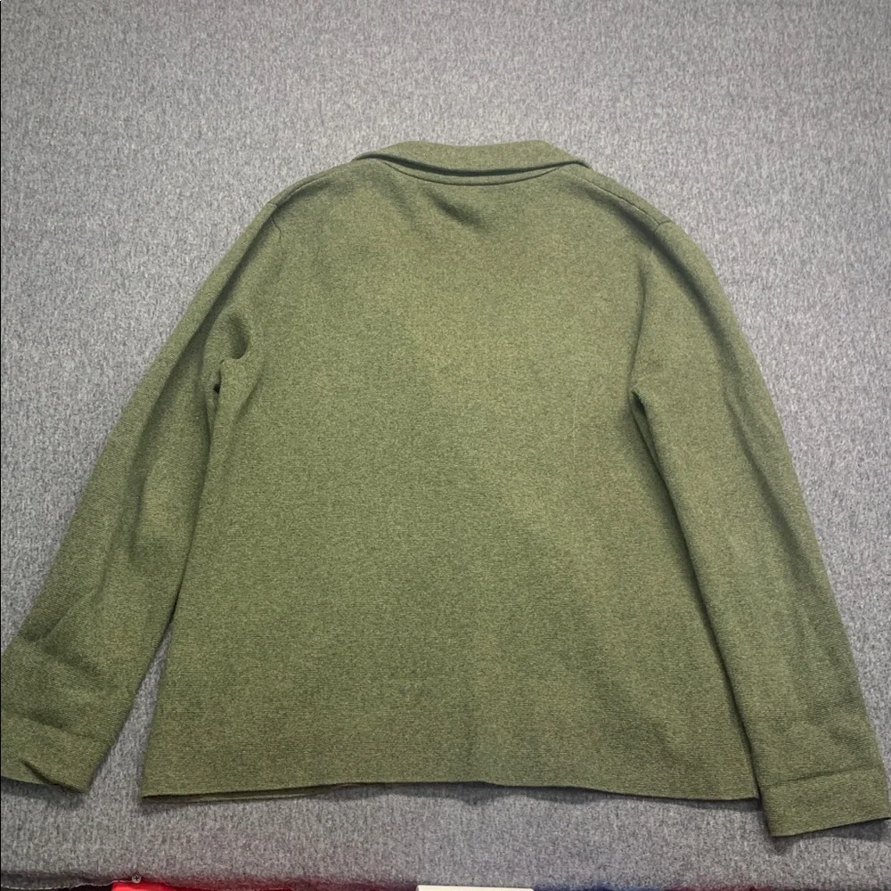 J. Crew Schoolboy Sweater Blazer Olive Green Single-Button Women's Size L - Picture 3 of 11
